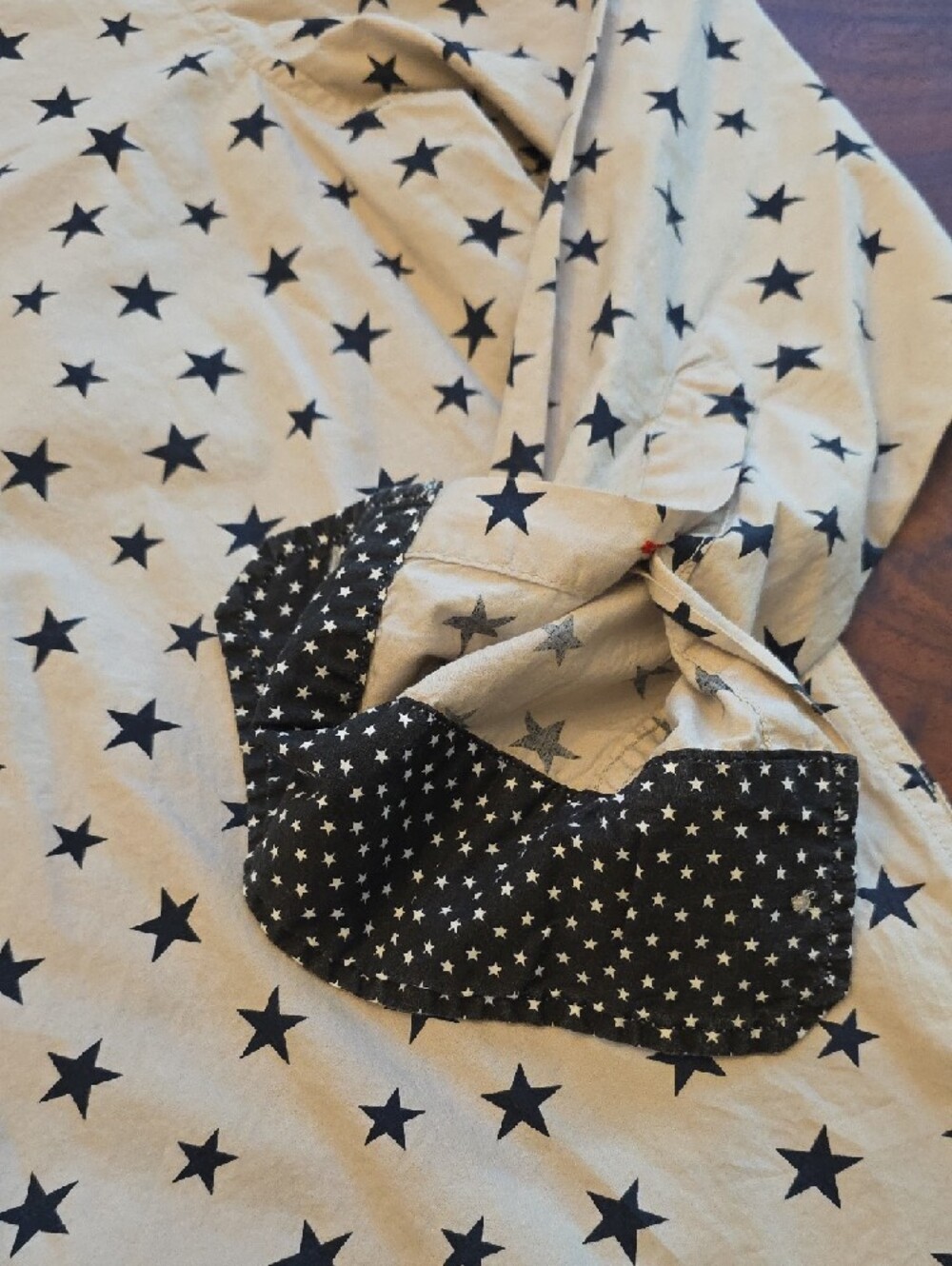 🎉 Star Print Beige Casual Button-Down Shirt🎉4rt Of July🎉
